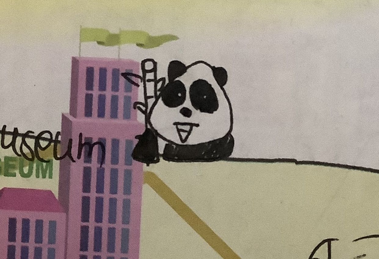 五年级下英语课本涂鸦 Graffiti on the English textbook for grade 5